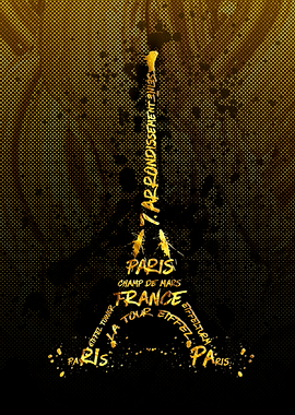 Digital-Art Eiffel Tower