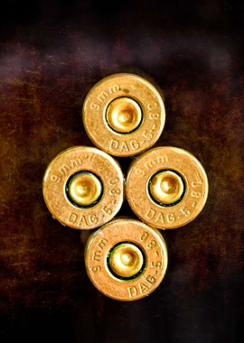 4 Brass 9mm shell casings