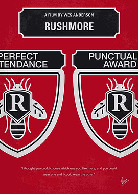 No791 My Rushmore minimal movie poster The extracurric ...