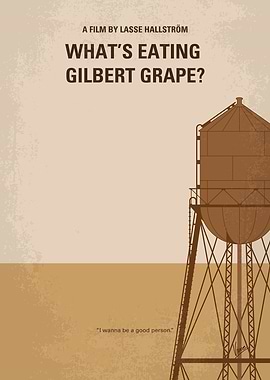 No795 My Whats Eating Gilbert Grape minimal movie poste ...