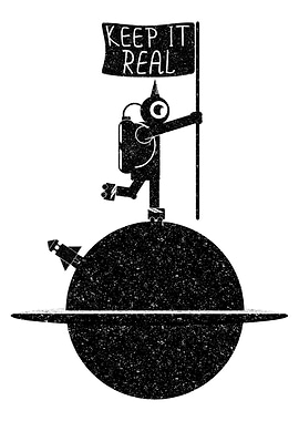 Keep it real, just like this rollerskating, cyclops, un ...