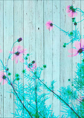 Sweet Flower on Wood 03