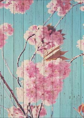 Sweet Flowers on Wood .06