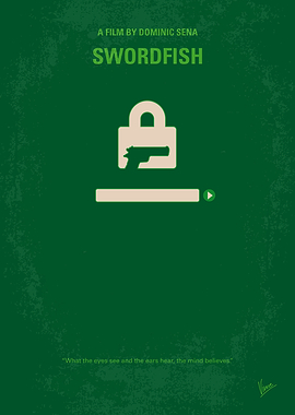 No804 My SWORDFISH minimal movie poster A covert count ...