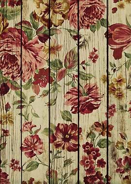 Flowers on Wood 07