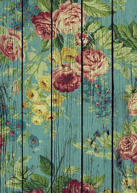 Flowers on Wood 08