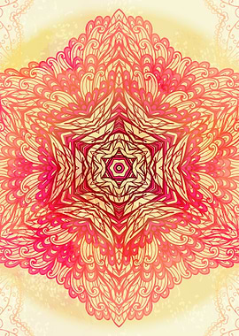 Hand Drawn Floral Mandala 06