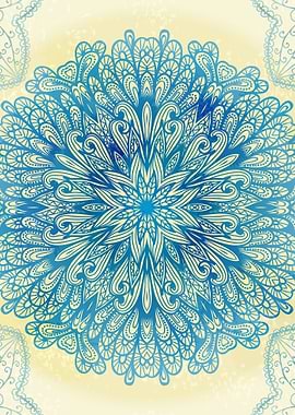 Hand Drawn Floral Mandala 14