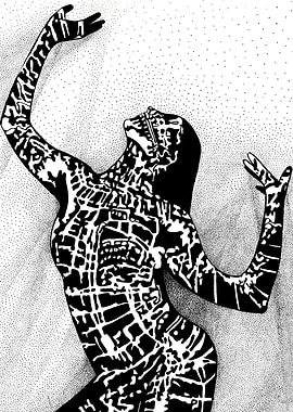 Girl In Shadow - Original Graphic Art - Point Art - In ...