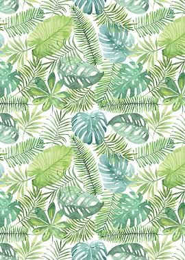 Tropical branches pattern 08
