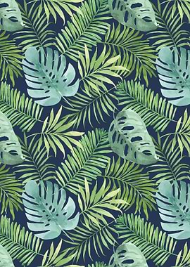 Tropical branches on dark pattern 06