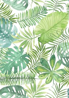 Tropical branches pattern 07