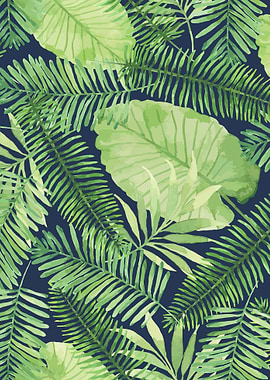 Tropical branches on dark pattern 09