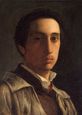 Edgar Degas - Self-Portrait, ca. 1855–56, oil on paper; ...