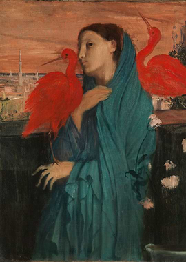 Edgar Degas - Young Woman with Ibis, 1860–62, oil on ca ...