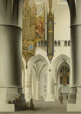 Pieter Jansz Saenredam - Interior of the Church of St B ...