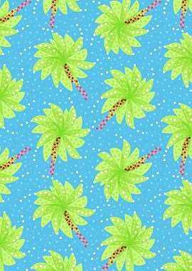 Fresh, bright and cheerful pattern of green abstract fl ...