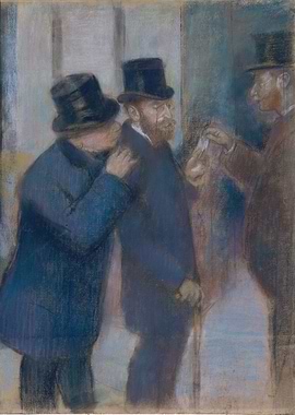 Edgar Degas - Portraits at the Stock Exchange, ca. 1878 ...