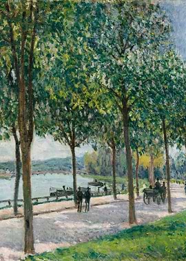 Alfred Sisley - Allée of Chestnut Trees, 1878, oil on c ...