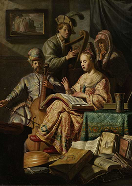 Rembrandt Harmensz van Rijn - Musical Company, 1626, oi ...