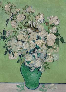 Vincent van Gogh - Roses, 1890, oil on canvas; Collecti ...