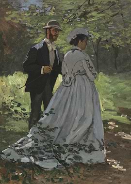 Claude Monet - Bazille and Camille (Study for 'Déjeuner ...