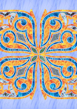 Blue Oriental Tile 02