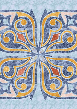 Blue Oriental Tile 04