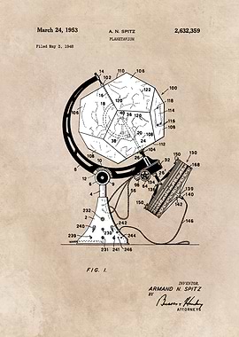 patent art Spitz Planetarium 1953