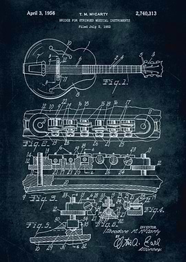 No001. - 1952 - Bridge for stringed musical instruments ...