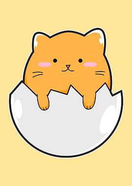 A cute Orange Kitten sticking His big Head out of a bro ...