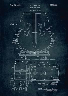 No035 - 1952 - Bass viol cart - Inventor George L Marcu ...