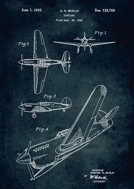 No044 - 1942 - Airplane - Inventor Donovan R Berlin