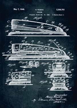 No072 - 1940 - Stapler - Inventor H Ruskin