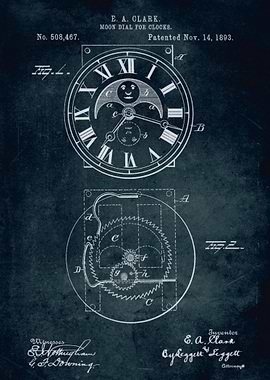 No088 - 1893 - Moon dial for clocks - Inventor E. A. Cl ...