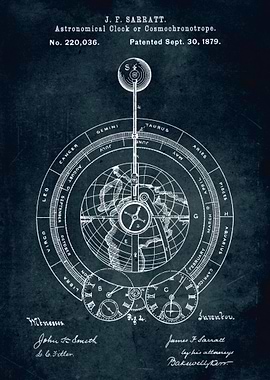 No087 - 1879 - Astronomical clock or cosmochronotrope - ...