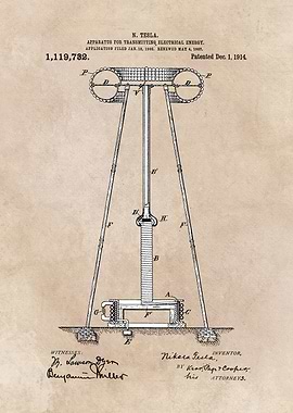 patent art Tesla Apparatus for transmitting Electrical ...