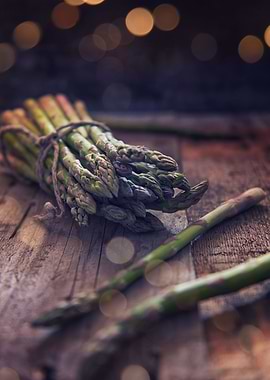 Asparagus with emotional light ambient