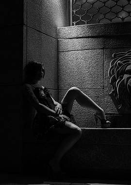 I used one light for this very quick shoot outside