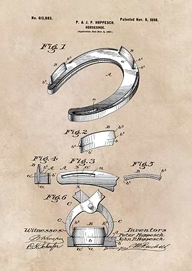 patent art - Hoppesch - Horseshoe - 1898