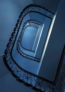 Blue staircase