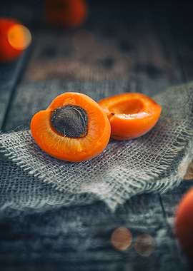 Half cut apricot