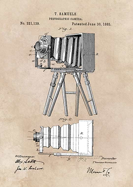 patent art Samuels Photographic camera 1885