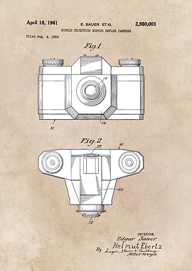 patent art Sauer Single objective mirror reflex cameras ...