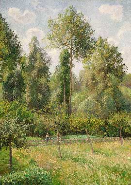 Camille Pissarro - Poplars, Éragny, 1985, oil on canvas ...