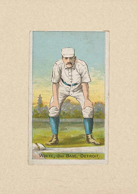 White, 3rd Base, Detroit, from the 'Gold Coin' Tobacco ...