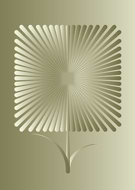 The abstract image of a square-shaped flower