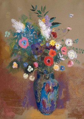Odilon Redon - Bouquet of Flowers, probably ca. 1905, p ...