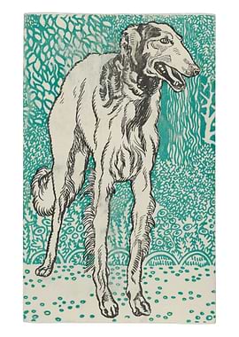 Moriz Jung - Greyhound, 1912, colour litograph; Collect ...