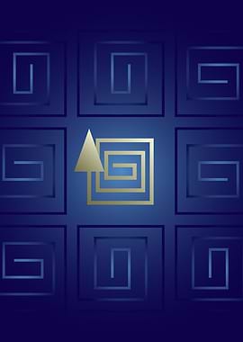 Abstract labyrinth image with the way out